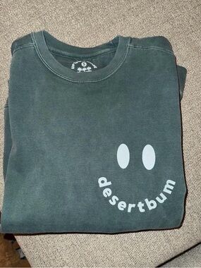 Desertbum Graphic Sweatshirt in Faded Forest Green